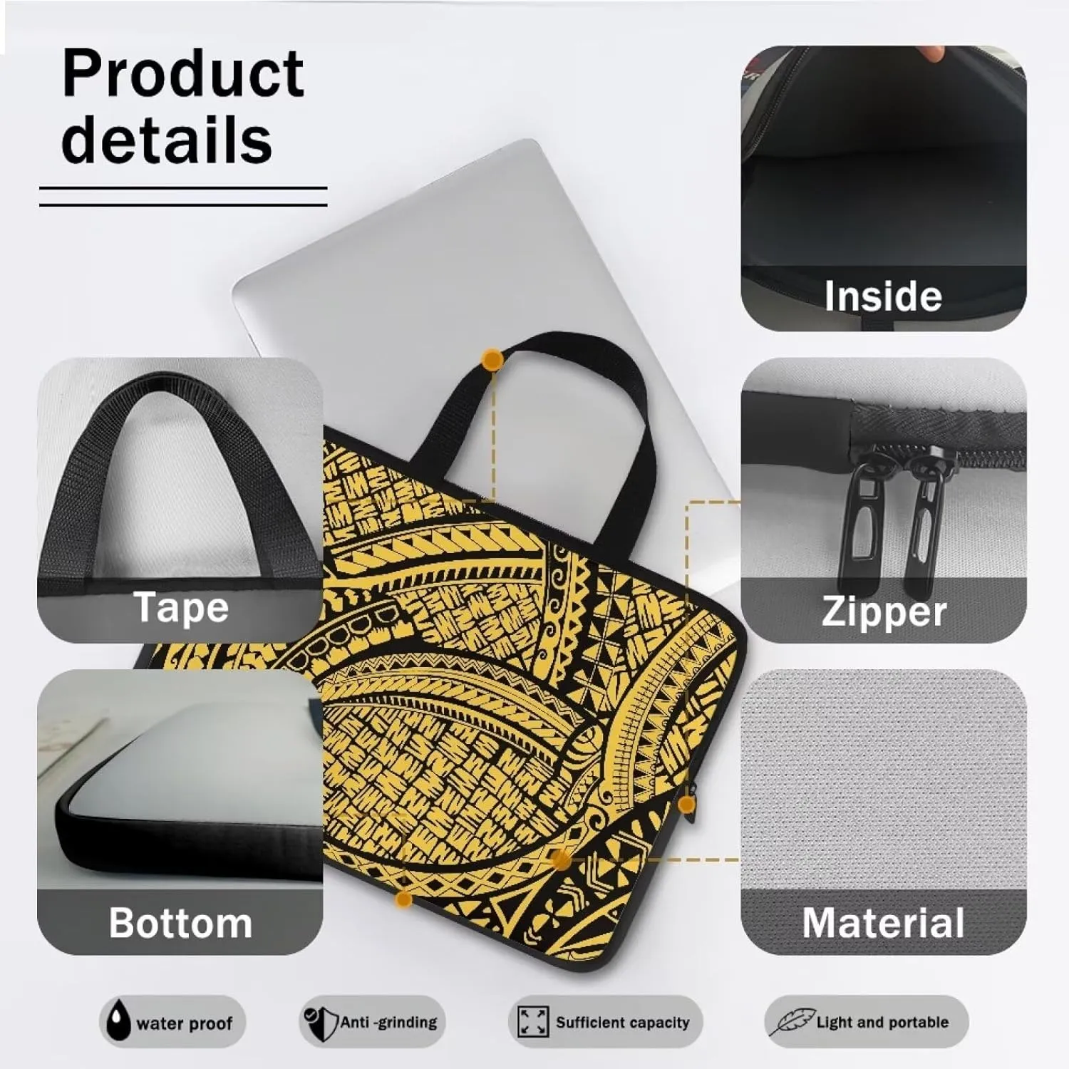 Cute Laptop Bag 15.6 Inch for Women Lightweight Messenger Briefcase Computer Bag Laptop Tote Bag for Men