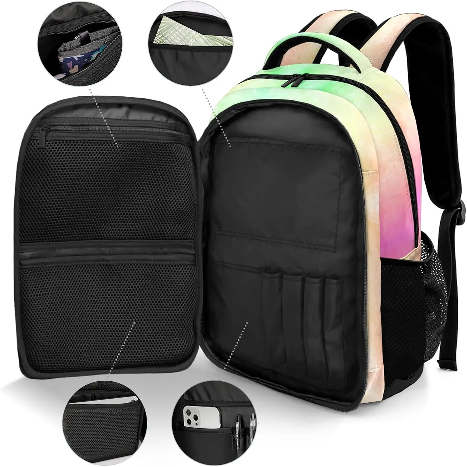 Dance Ballerina Red Laptop Bag Daypack Custom Backpack School Multifunctional Laptop Bag for Travel Camping Gift