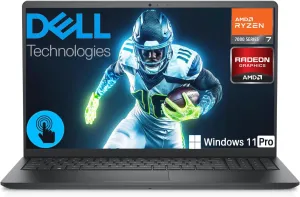 Dell Inspiron 3535 Touchscreen Laptop, 8-Core Speed AMD Ryzen 7-7730U CPU, 15.6 inch FHD Touch Display (Windows 11 Pro, 32GB RAM | 2TB SSD)