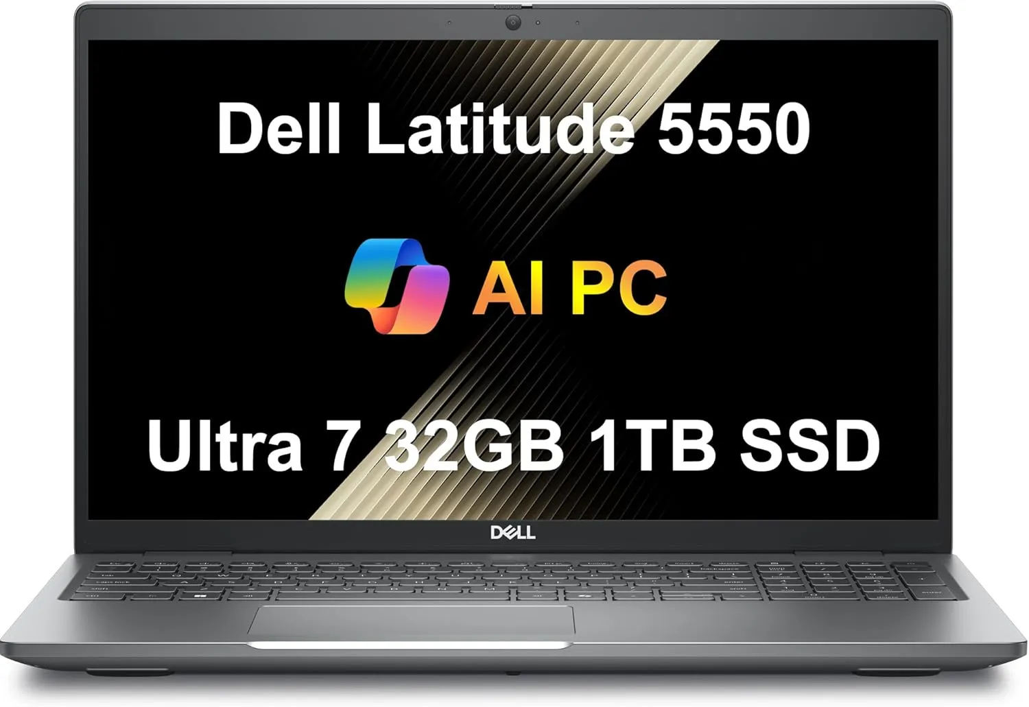 Dell Latitude 5550 Business Laptop (15.6" FHD Anti-Glare, Intel 12-Core Ultra 7 155U (Beat i7-1355U), 32GB DDR5 RAM, 1TB SSD) Backlit, FHD RGB Webcam, Thunderbolt 4, Ethernet, Win 11 Pro, 2025 AI PC