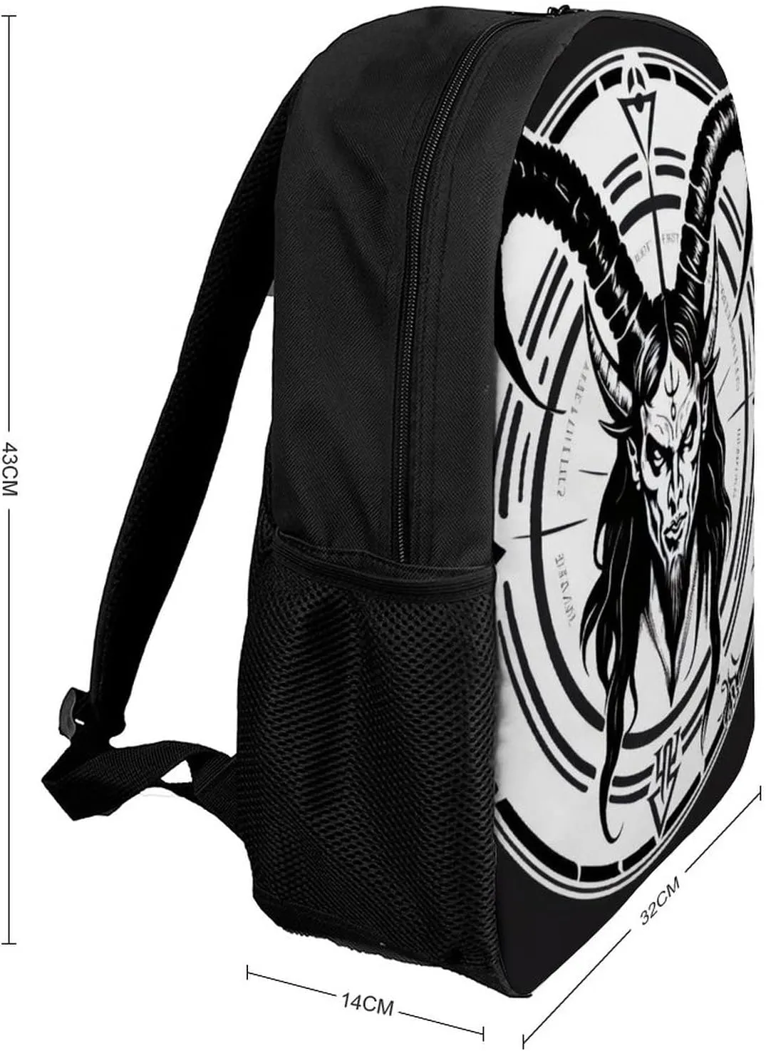 Demon Baphomet 5 Backpack with Adjustable Straps, Suitable for Travel Picnics Activities