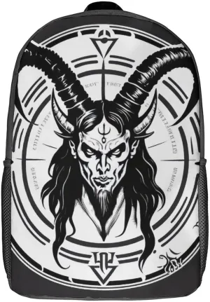 Demon Baphomet 5 Backpack with Adjustable Straps, Suitable for Travel Picnics Activities