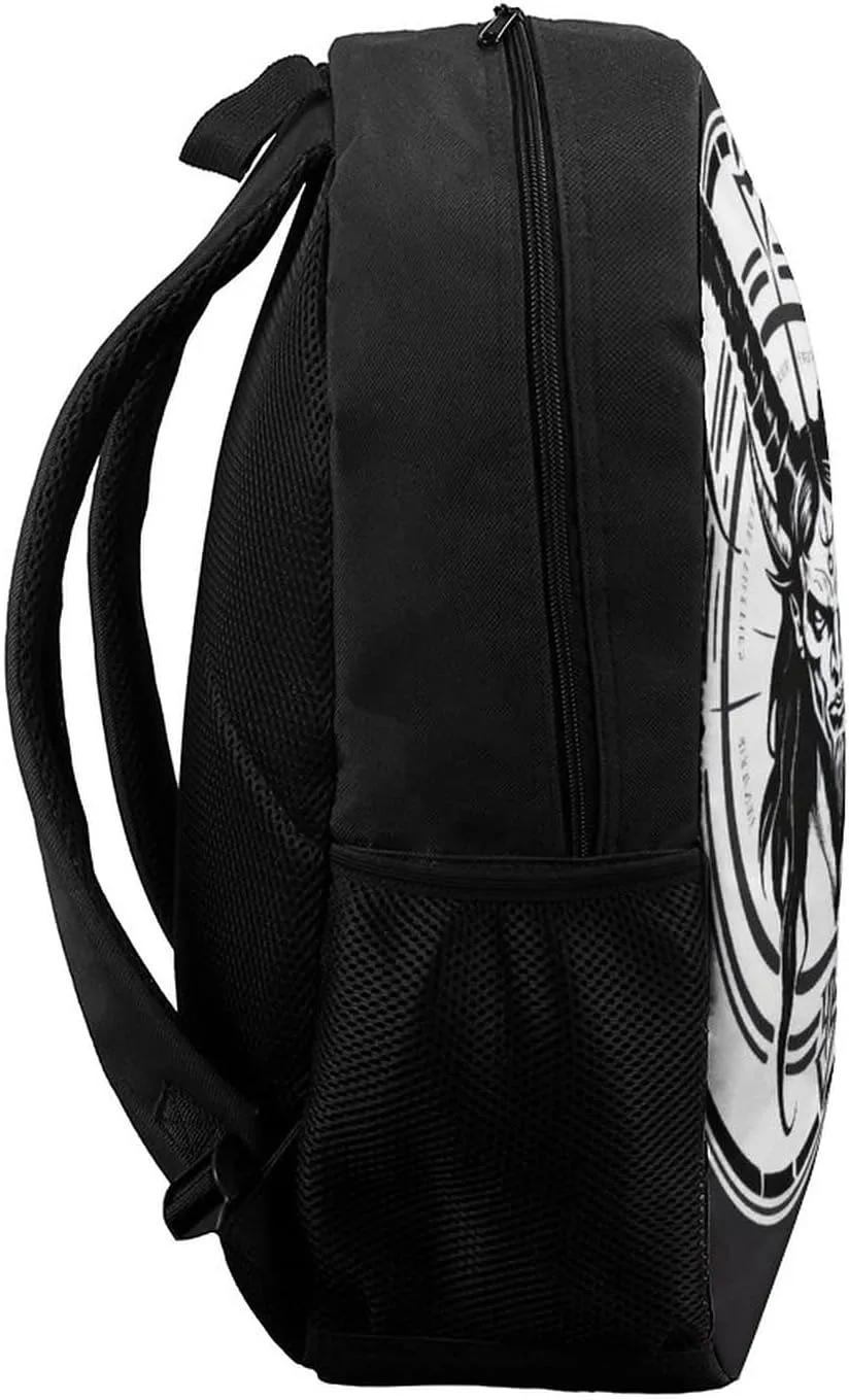 Demon Baphomet 5 Backpack with Adjustable Straps, Suitable for Travel Picnics Activities