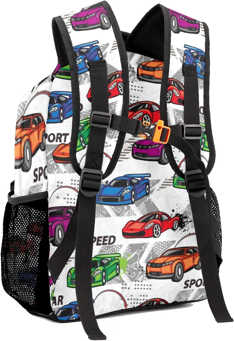 Deven Sport Race Cars Funny Personalized Kids for Boy/Girl Teen School Backpack Travel Daypack Bag