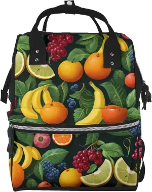 Diaper Bag Backpack Ripe fruits Nappy Backpack Maternity Baby Nappy Bag Changing Bags for Travel