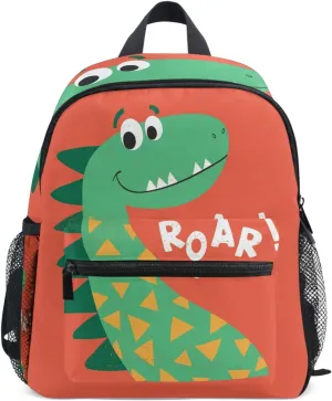 Dinosaur Backpacks for Kids Girls Boys Cute Green Roar Dinosaurs Dino Toddler Backpack Red Preschool Nursery Travel Bag