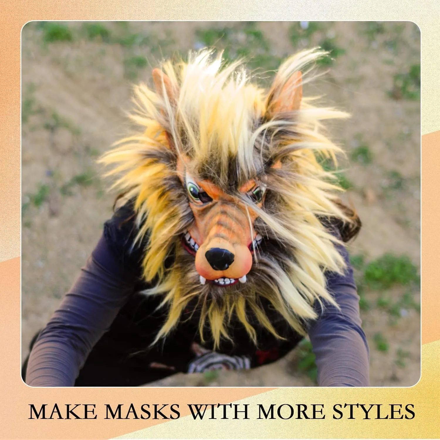 DIY Therian Mask Kit Blank Cat Mask with Felt Fabric Sheet Plush Faux Fur Eye Mesh for Therian Gear Stuff
