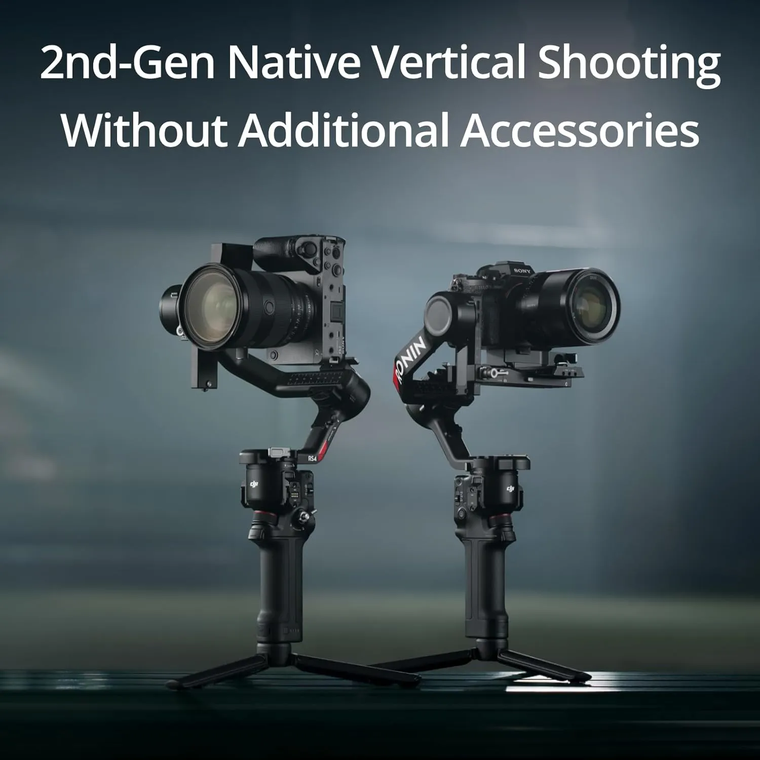 DJI RS 4 Combo, 3-Axis Gimbal Stabilizer for DSLR and Mirrorless Cameras Canon/Sony/Panasonic/Nikon/Fujifilm, Native Vertical Shooting, 2-Mode Switch Joystick, Teflon Axis Arms, with Focus Pro Motor