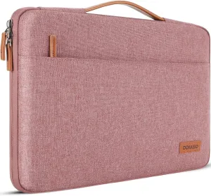 DOMISO 13 inch Laptop Sleeve Case Waterproof Carrying Bag for 12.5-13" Notebook/13 MacBook/12.9" iPad Pro/13 MacBook Air Retina 2018/12.3" Microsoft Surface Pro, Pink