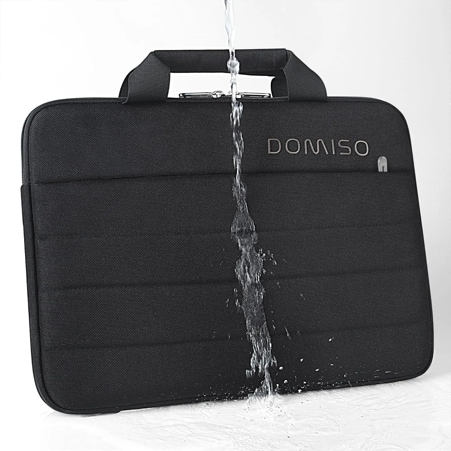 DOMISO 360° Protective 14 Inch Laptop Sleeve Case for Chromebook 14 / HP Stream 14 / Dell Inspiron 14 / Acer Spin 3 Water Resistant Carrying MacBook Case,Black