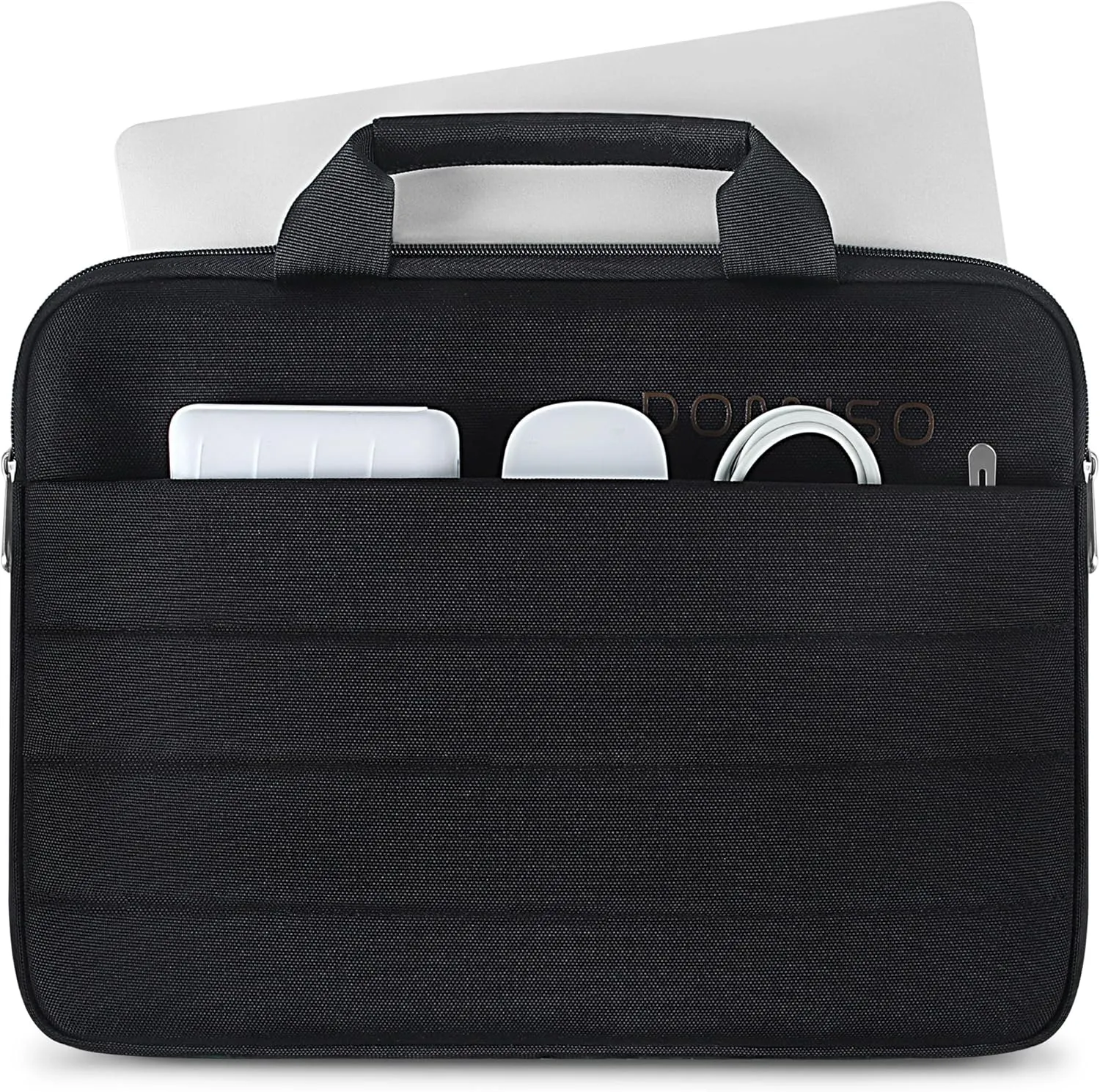 DOMISO 360° Protective 14 Inch Laptop Sleeve Case for Chromebook 14 / HP Stream 14 / Dell Inspiron 14 / Acer Spin 3 Water Resistant Carrying MacBook Case,Black