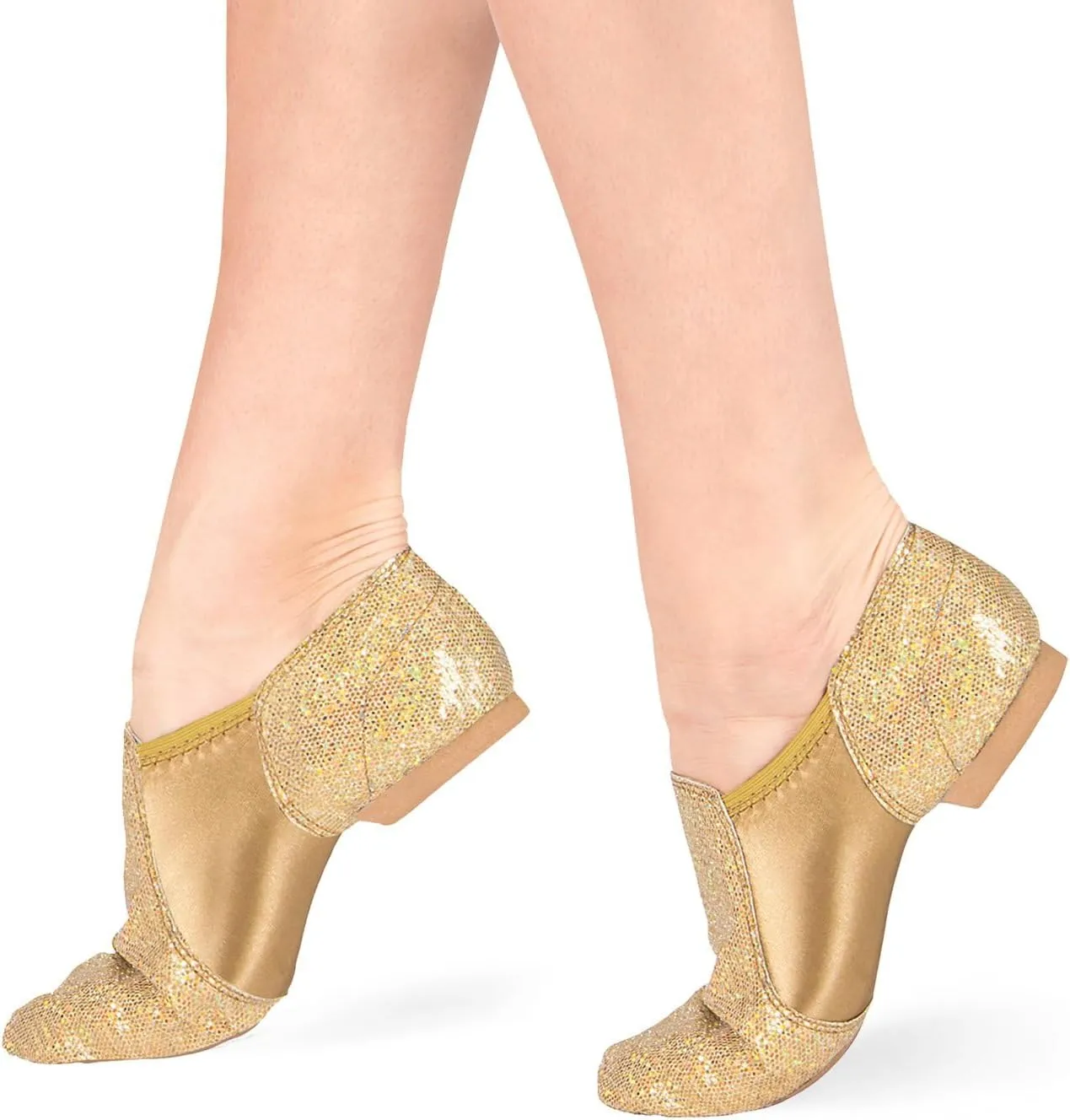 Double Platinum Girls Glitter Jazz Shoes