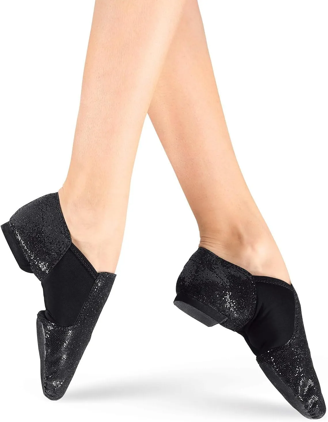 Double Platinum Girls Glitter Jazz Shoes