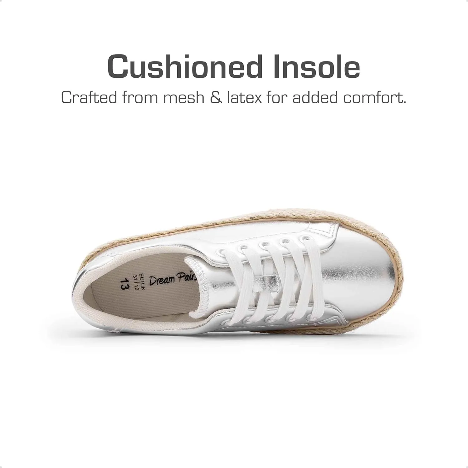 DREAM PAIRS Kid Boys Girls Sneakers Canvas Espadrille Lace Up Walking Casual Shoes