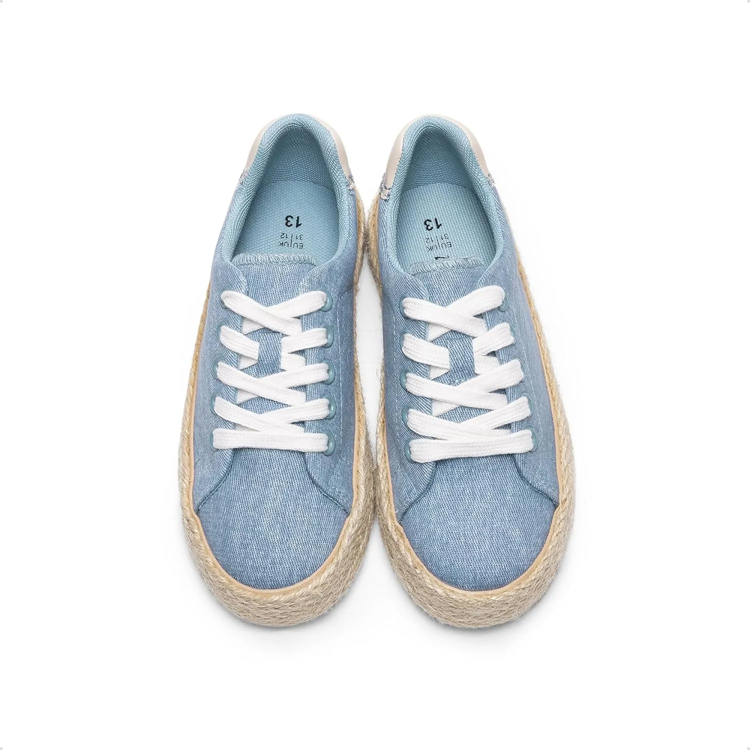 DREAM PAIRS Kid Boys Girls Sneakers Canvas Espadrille Lace Up Walking Casual Shoes