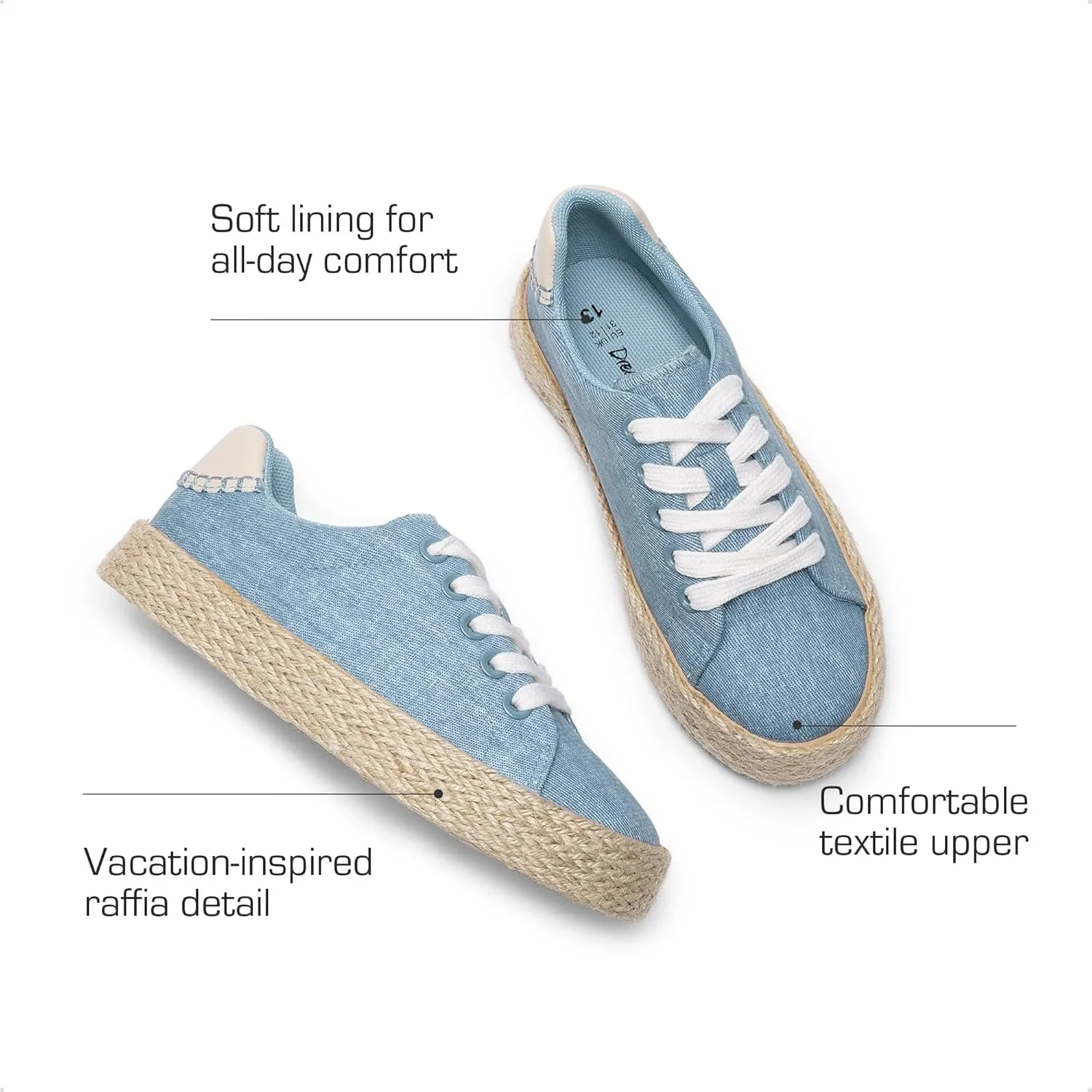 DREAM PAIRS Kid Boys Girls Sneakers Canvas Espadrille Lace Up Walking Casual Shoes