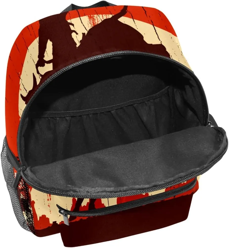 FCZ Kids School Bag Girls Boys Preschool Toddler Backpack for Boy Girl Lightweight Shoulder Book Bag for Kids Perfect Back Pack for Toddler to Kindergarten Wild West RODEO Cowboy