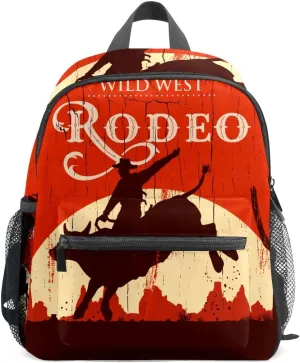 FCZ Kids School Bag Girls Boys Preschool Toddler Backpack for Boy Girl Lightweight Shoulder Book Bag for Kids Perfect Back Pack for Toddler to Kindergarten Wild West RODEO Cowboy