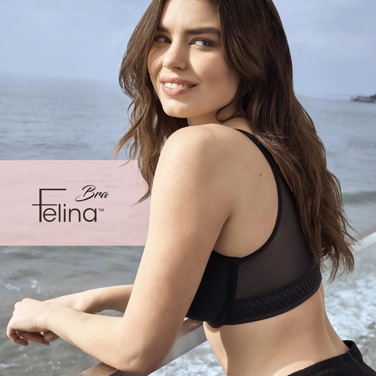 Felina Body Soft Back Smoothing T-Shirt Bra - Ultra Soft T-Shirt Bras for Women, Smoothing Bra for Your Back