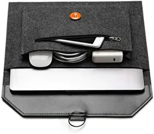 Felt Laptop Sleeve Case Bag for Microsoft Surface Pro 8 7 6 X/Dell Chromebook 11/XPS 12 /Latitude 7280 12.5”/ Samsung Chromebook Plus V2 12.2’’/ Chromebook 4 3 2/HP Pavilion X360/Stream 11 (Black)