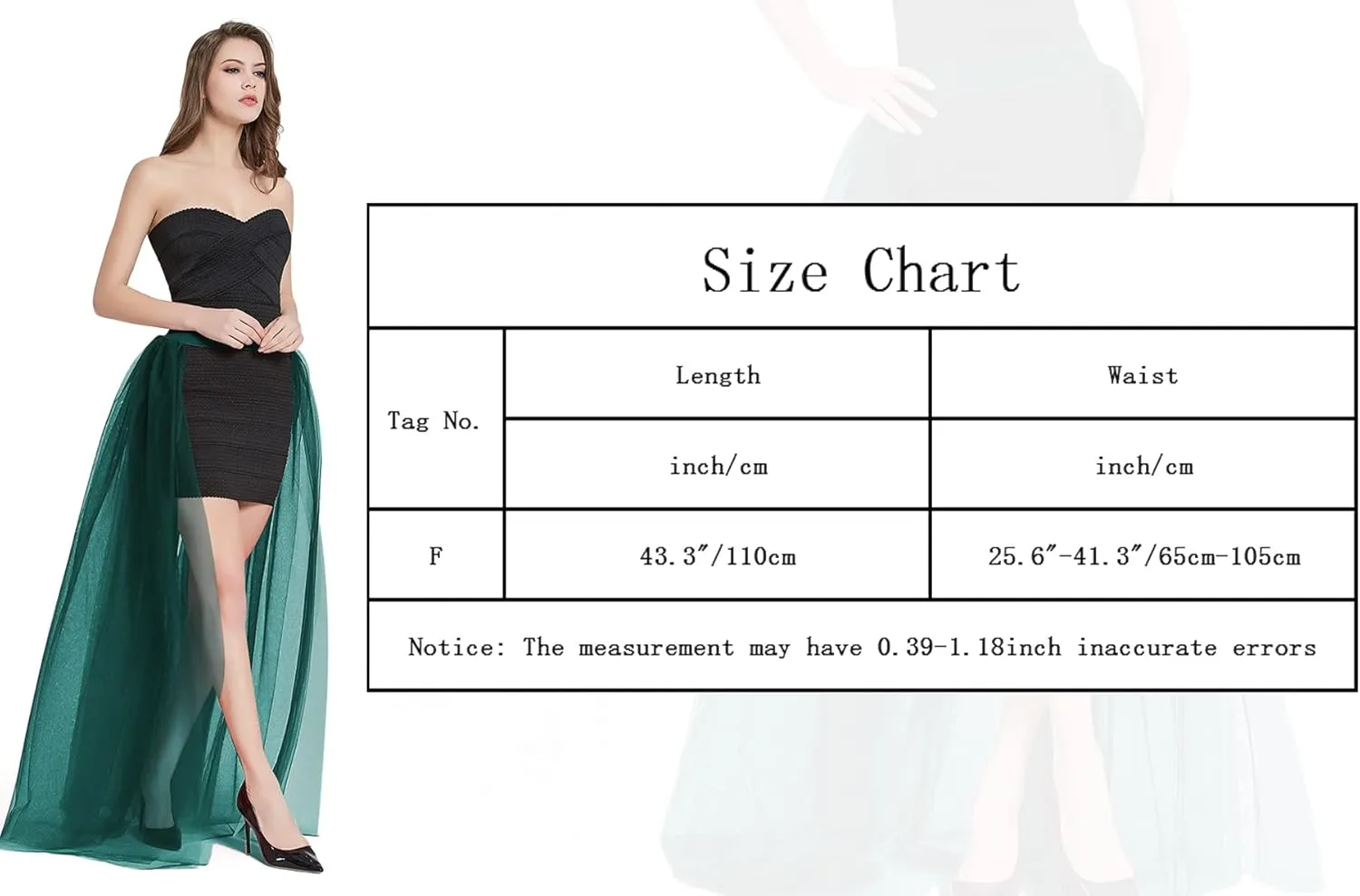 FEOYA Tulle Overskirt Train Mesh 4 Layers Overlay Long Tutu Skirts Floor Length Detachable Wedding Train Skirt