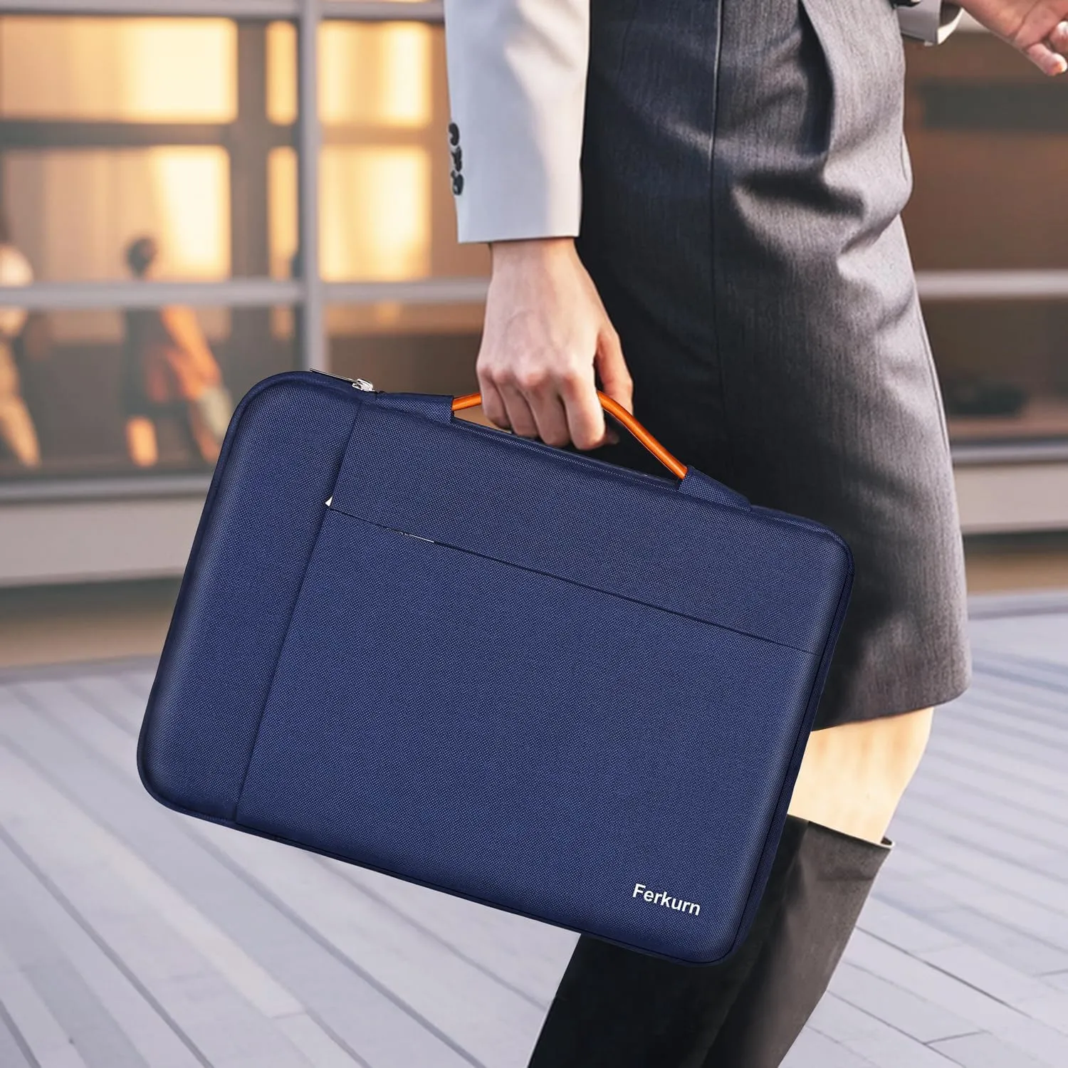 Ferkurn Laptop Case Bag Chromebook Case Sleeve for MacBook Air/Pro, Dell Inspiron, ASUS Zenbook, HP Pavilion, Lenovo IdeaPad, Samsung Chromebook, Acer, Computer Carrying Bag Cover, Blue, 15.6 Inch