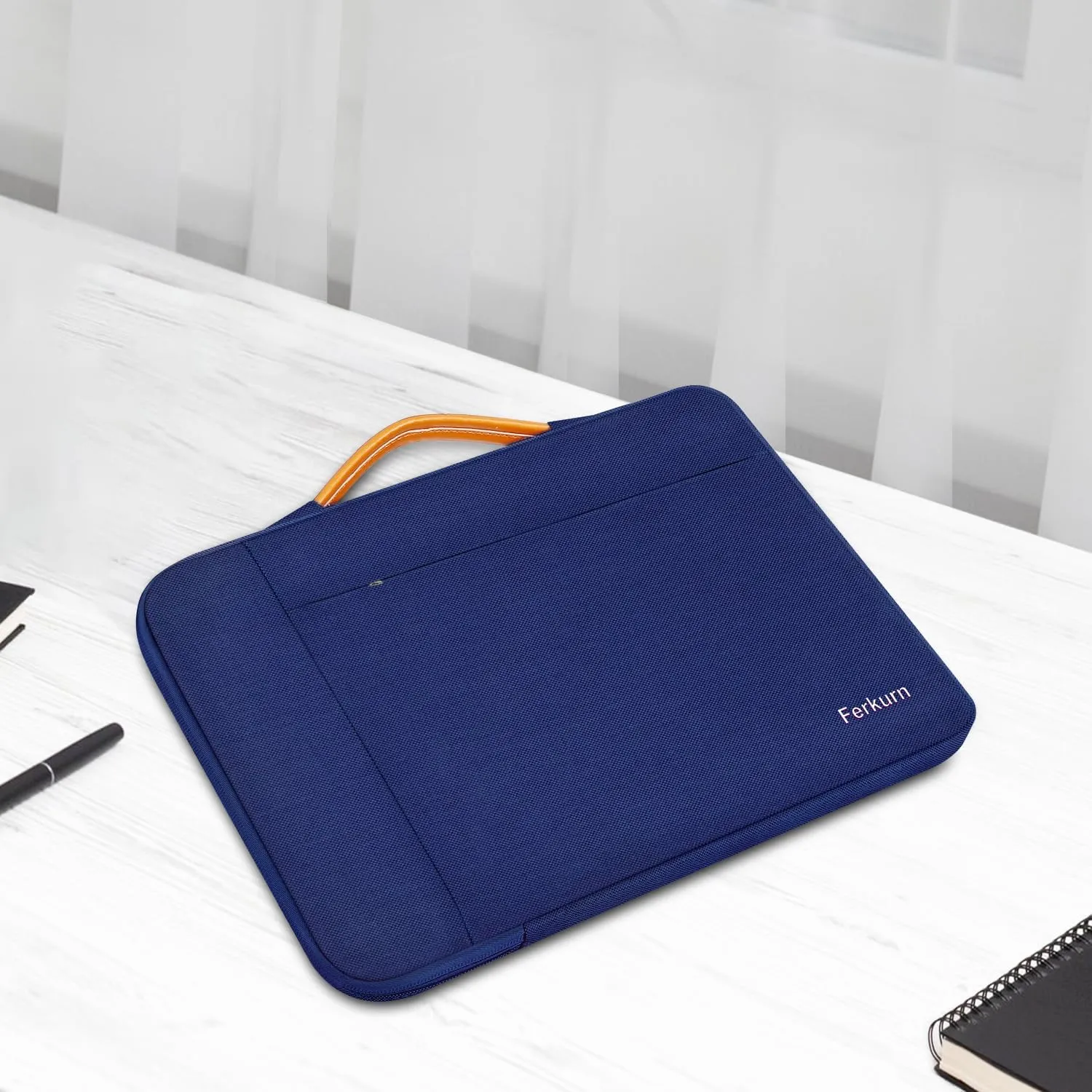 Ferkurn Laptop Case Bag Chromebook Case Sleeve for MacBook Air/Pro, Dell Inspiron, ASUS Zenbook, HP Pavilion, Lenovo IdeaPad, Samsung Chromebook, Acer, Computer Carrying Bag Cover, Blue, 15.6 Inch