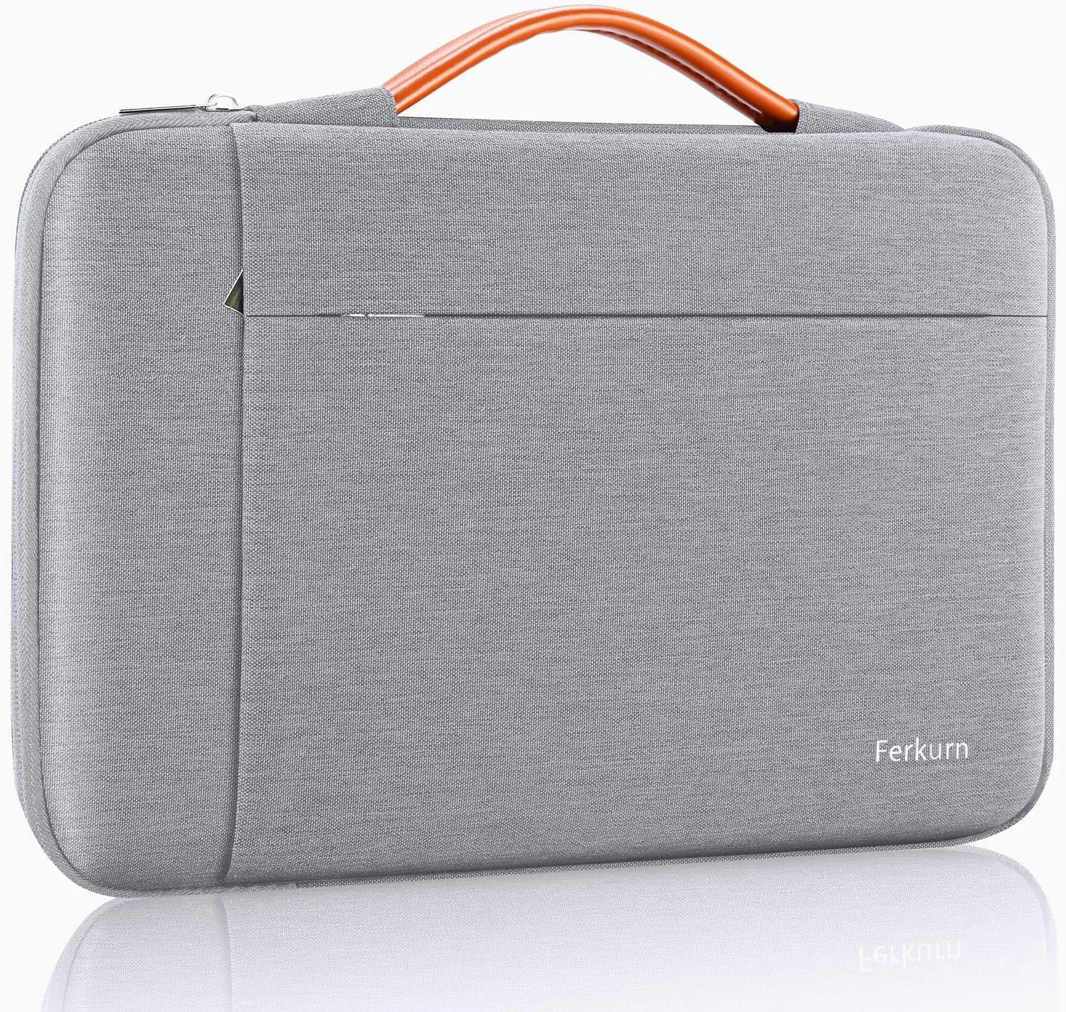 Ferkurn Laptop Case Bag Chromebook Case Sleeve for MacBook Air/Pro, Dell Inspiron, ASUS Zenbook, HP Pavilion, Lenovo IdeaPad, Samsung Chromebook, Acer, Computer Carrying Bag Cover,Light Gray,15.6 Inch