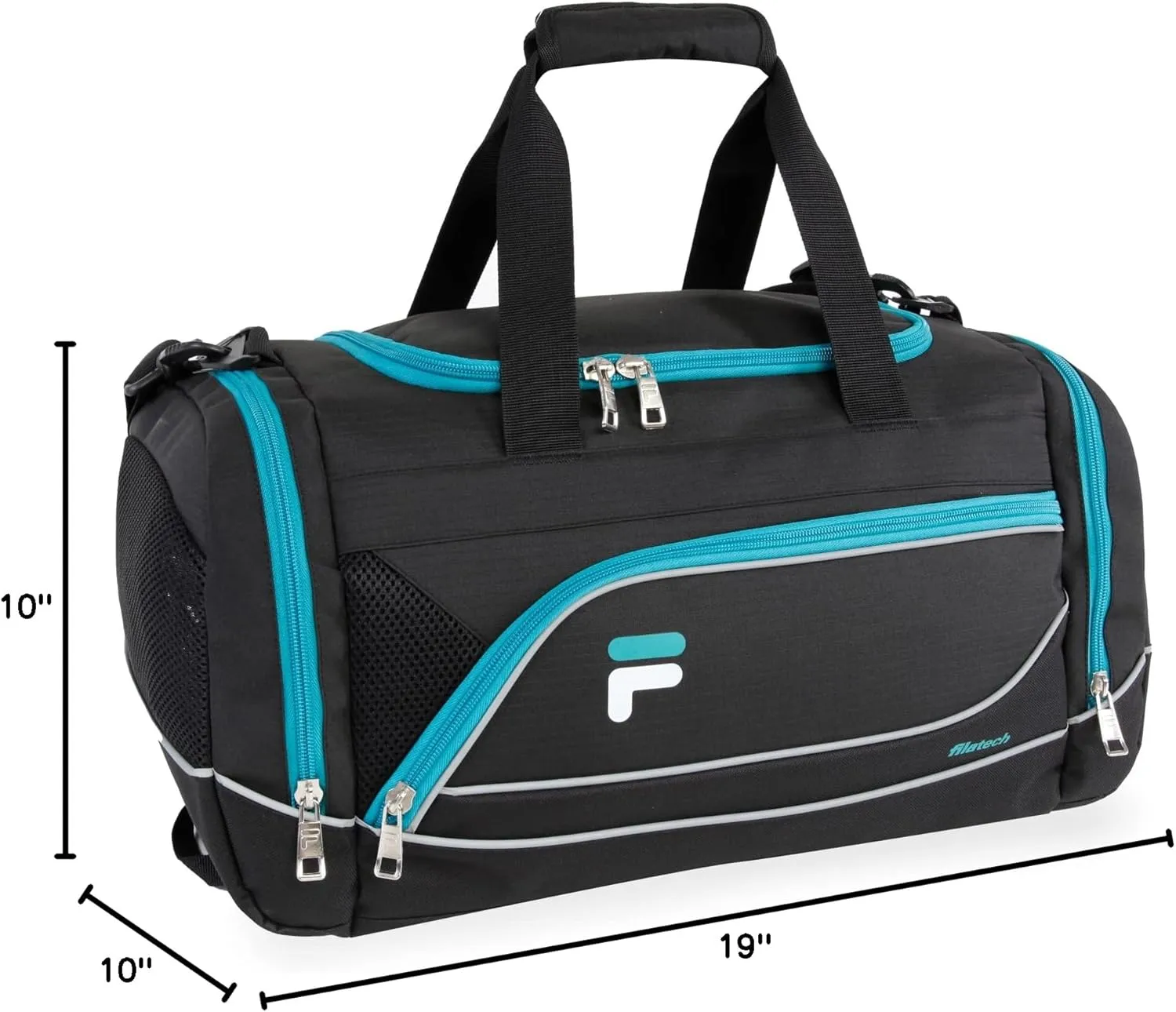 Fila Sprinter 19" Sport Duffel Bag, Black/Teal