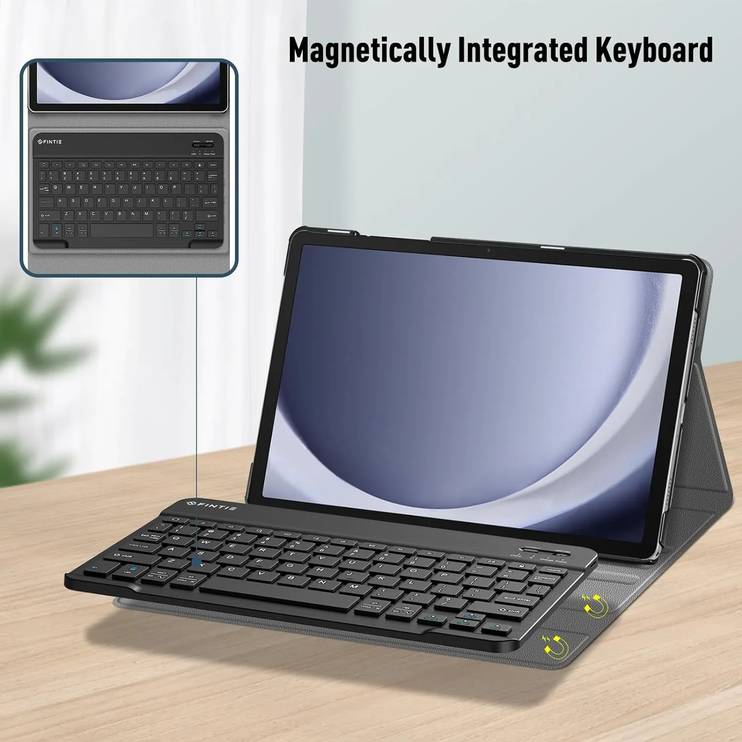 FINTIE Keyboard Case for Samsung Galaxy Tab A9 Plus/A9  5G 11 Inch 2023 Model (SM-X210/X216/X218), Slim Lightweight Stand Cover with Magnetically Detachable Wireless Bluetooth Keyboard, Navy