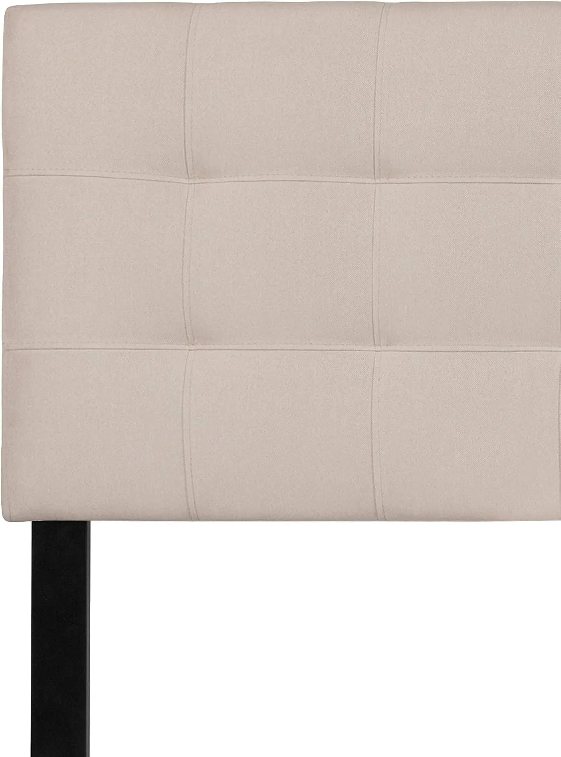 Flash Furniture Bedford Tufted Upholstered King Size Headboard in Beige Fabric