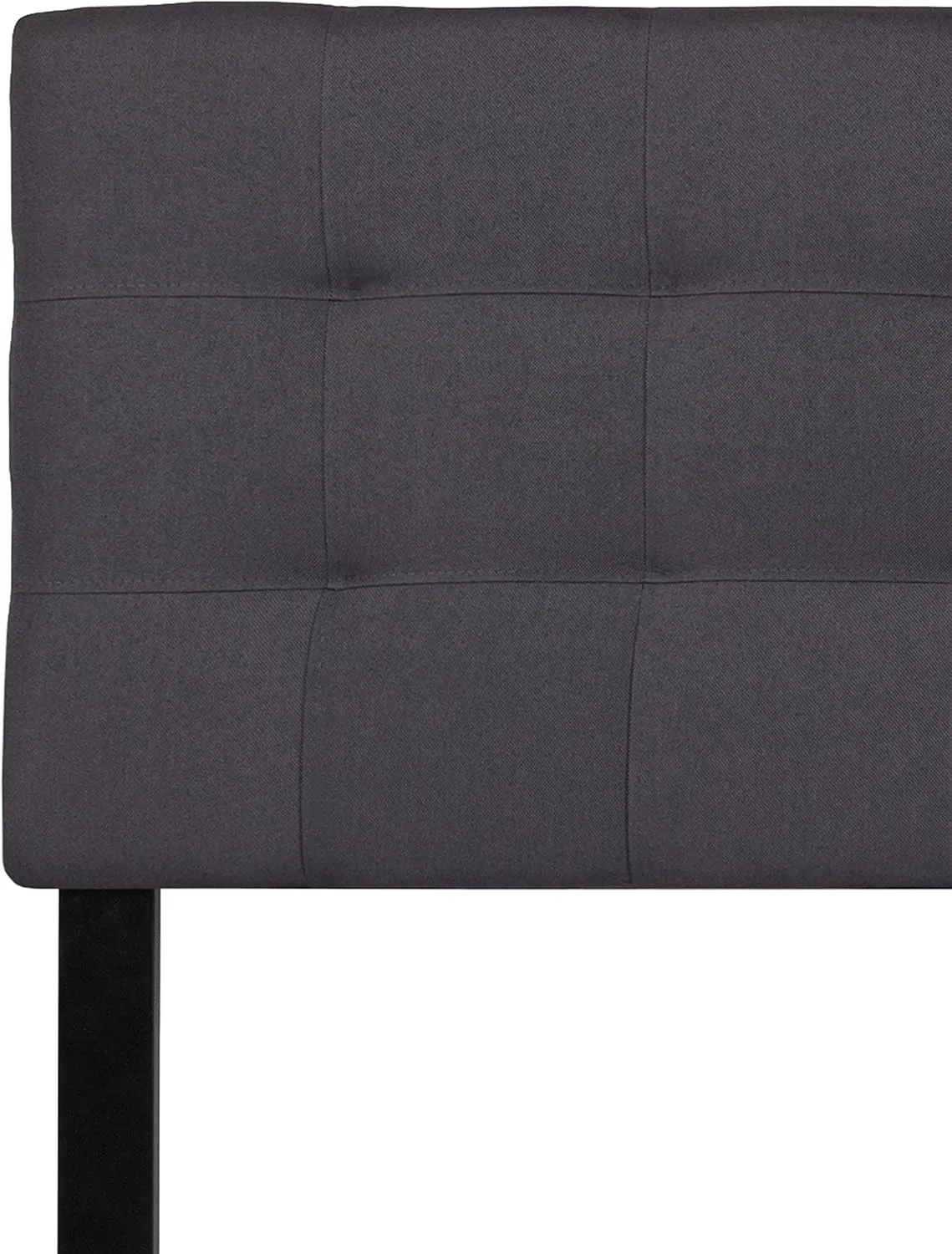 Flash Furniture Bedford Tufted Upholstered King Size Headboard in Dark Gray Fabric