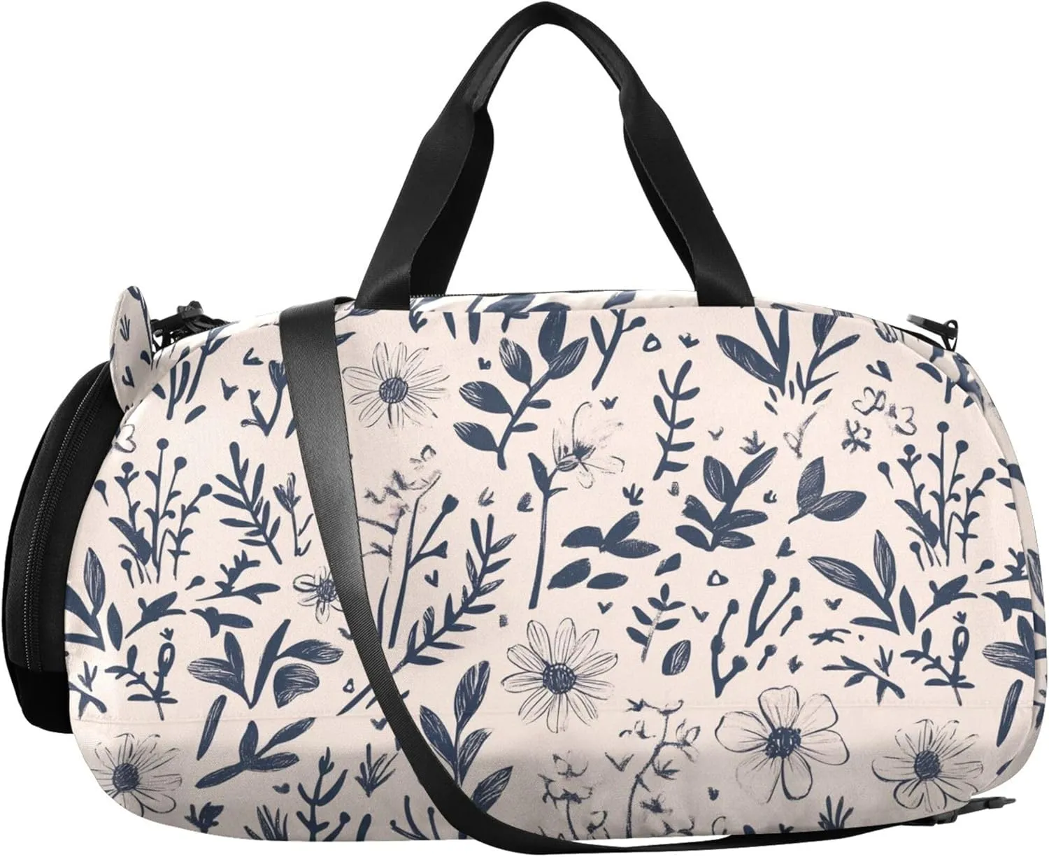 Florals Daffodil Kids Duffel Bag with Shoes Compartment Lightweight Carry On Overnight Bag for Travel, Sports, Duffel, Weekender