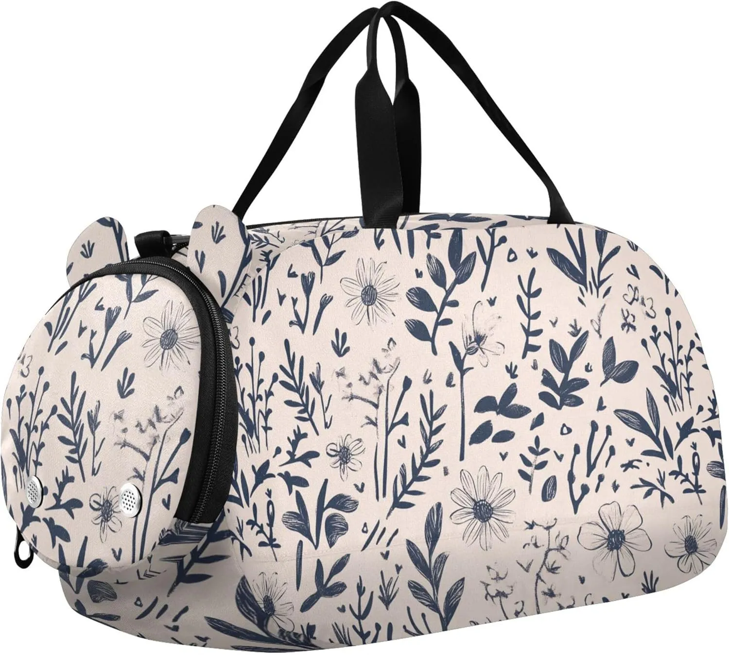 Florals Daffodil Kids Duffel Bag with Shoes Compartment Lightweight Carry On Overnight Bag for Travel, Sports, Duffel, Weekender