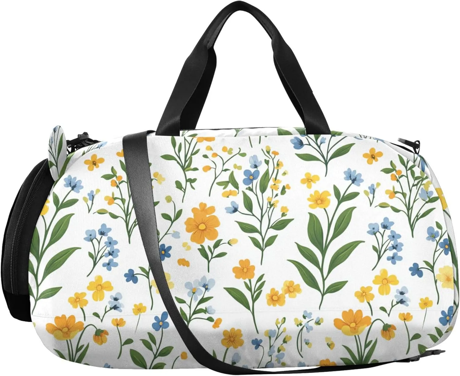 Flowers Orchid Kids Duffel Bag with Shoes Compartment Lightweight Carry On Weekender Bag for Boys and Girls