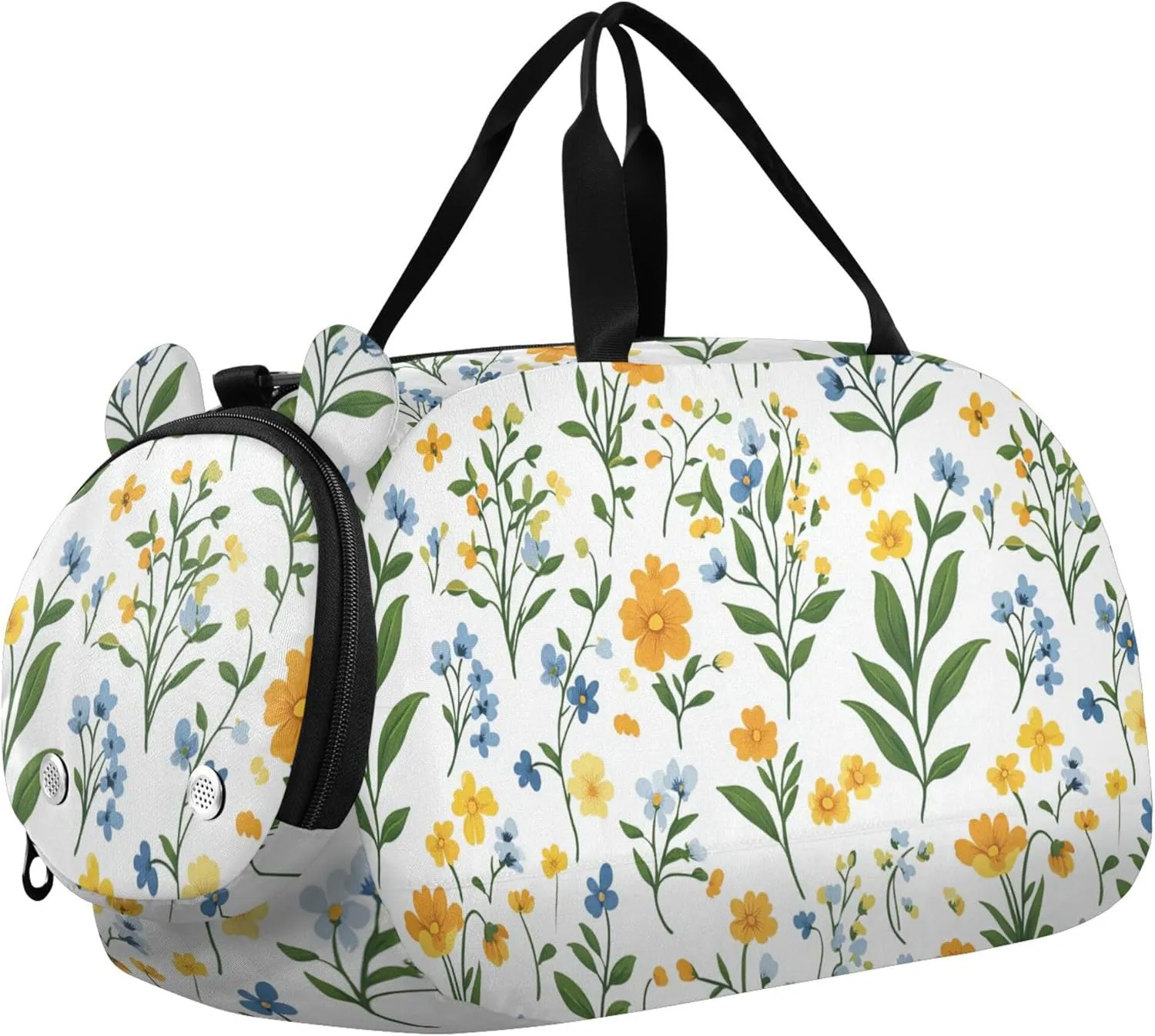 Flowers Orchid Kids Duffel Bag with Shoes Compartment Lightweight Carry On Weekender Bag for Boys and Girls