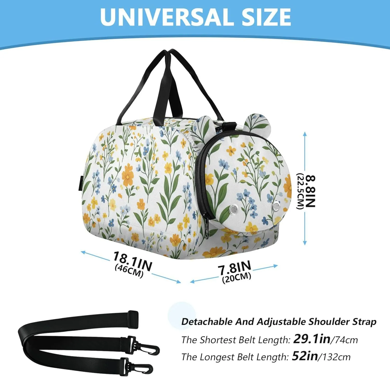 Flowers Orchid Kids Duffel Bag with Shoes Compartment Lightweight Carry On Weekender Bag for Boys and Girls