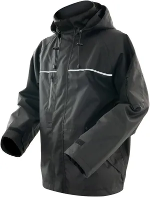 Forcefield Dry Core Rain Jacket, Rugged Polyester, 600D Oxford, Waterproof, Breathable, Reflective Piping, Mesh Lined
