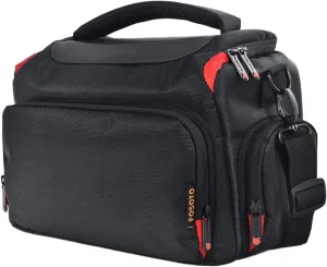 FOSOTO DSLR Camera Shoulder Bag Case Compatible for Canon EOS Rebel T7 T6 4000D 80D 90D 6D Mark II,Nikon D3500 D3400 D5600 D60 D750,Sony SLR and Lenses (Large)