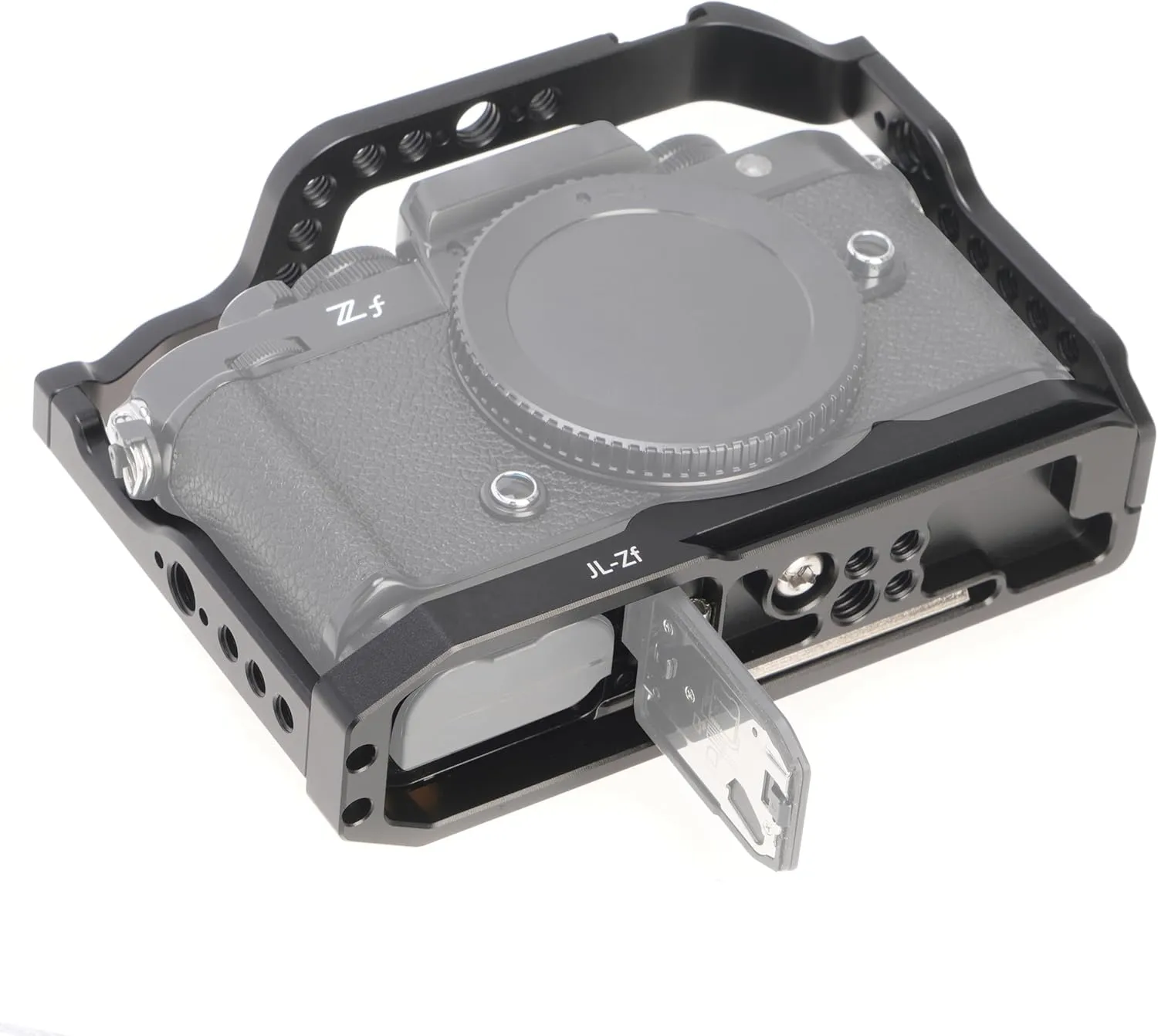 Fotga Zf Camera Cage   Top Handle for Nikon Zf Mirrorless Camera Vlog Video Shooting Film Making with 1/4"-20 3/8"-16 Holes Cold Shoe Mount,Arri Handle Locating Hole,Camera Locating Pin