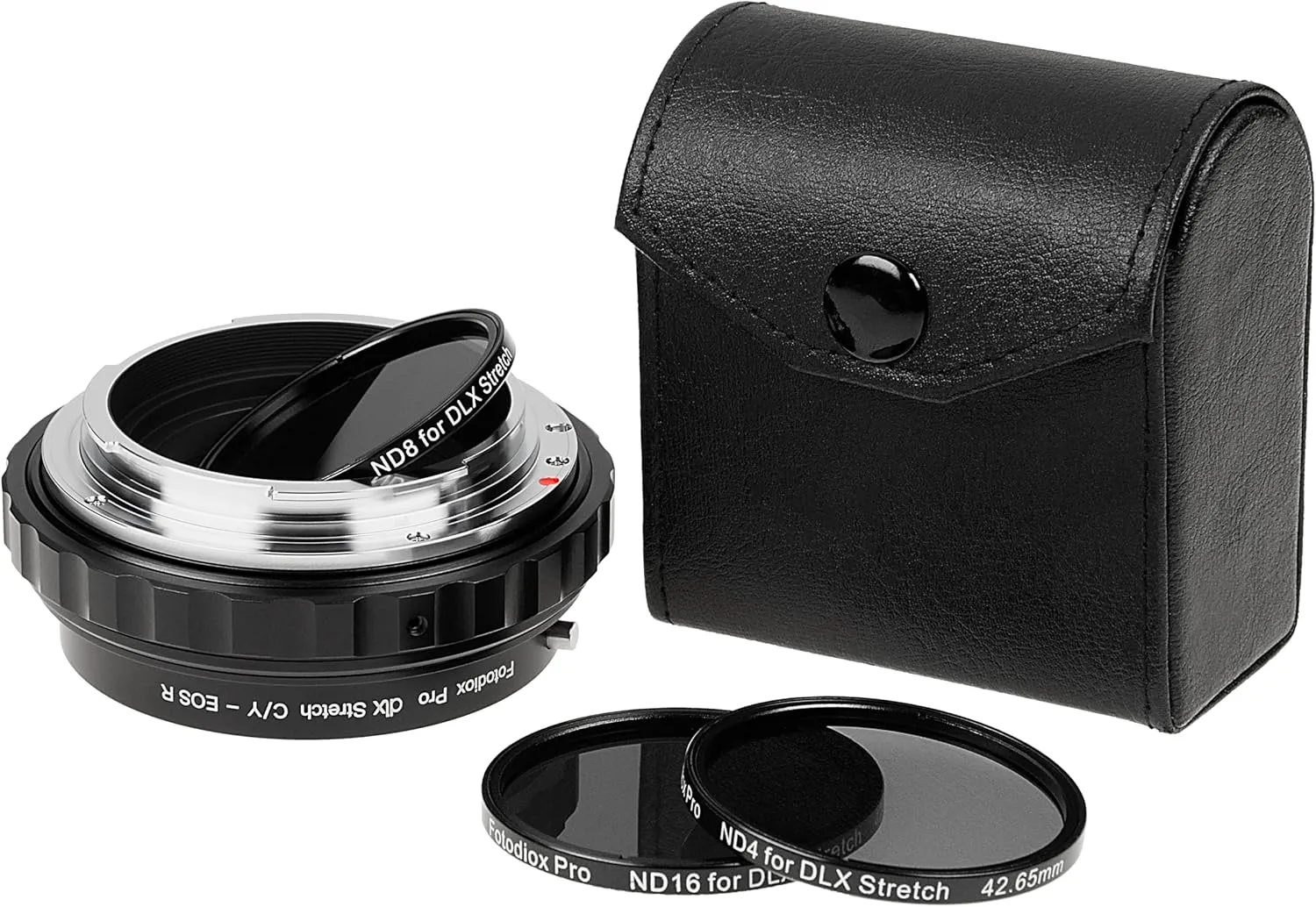 Fotodiox DLX Stretch Lens Adapter - Compatible with Contax/Yashica (CY) Lens to EOS R/RF Mount Mirrorless Cameras with Macro Focusing Helicoid and Magnetic Drop-in Filters