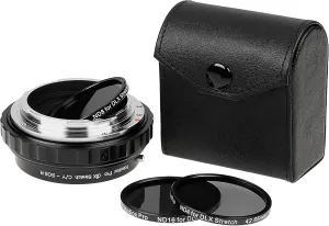 Fotodiox DLX Stretch Lens Adapter - Compatible with Contax/Yashica (CY) Lens to EOS R/RF Mount Mirrorless Cameras with Macro Focusing Helicoid and Magnetic Drop-in Filters