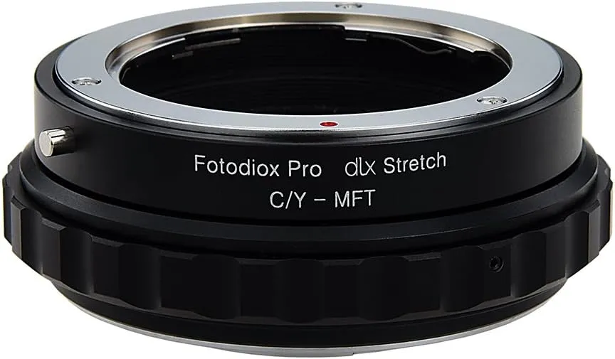 Fotodiox DLX Stretch Lens Mount Adapter - Contax/Yashica (CY) SLR Lens to Micro Four Thirds (MFT, M4/3) Mount Mirrorless Camera Body with Macro Focusing Helicoid and Magnetic Drop-in Filters