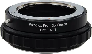 Fotodiox DLX Stretch Lens Mount Adapter - Contax/Yashica (CY) SLR Lens to Micro Four Thirds (MFT, M4/3) Mount Mirrorless Camera Body with Macro Focusing Helicoid and Magnetic Drop-in Filters