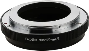 Fotodiox Lens Mount Adapter for Nikon Nikkor S, Contax RF, or Kiev Rangefinder External Bayonet Lenses to Micro Four Thirds (MFT, M4/3) Mount Mirrorless Camera Body