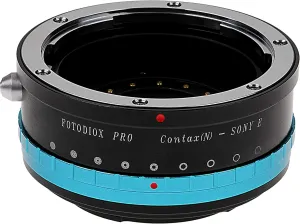 Fotodiox Pro IRIS Lens Mount Adapter Compatible with Contax N Lenses to Sony E-Mount Cameras
