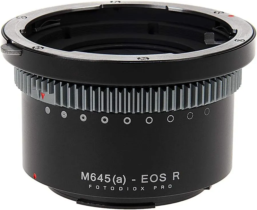 Fotodiox Pro IRIS Lens Mount Adapter Compatible with Mamiya 645 AF/AF-D Lenses to Canon RF-Mount Cameras
