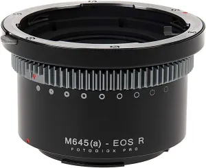 Fotodiox Pro IRIS Lens Mount Adapter Compatible with Mamiya 645 AF/AF-D Lenses to Canon RF-Mount Cameras