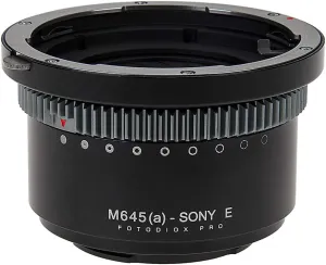 Fotodiox Pro IRIS Lens Mount Adapter Compatible with Mamiya 645 AF/AF-D Lenses to Sony E-Mount Cameras
