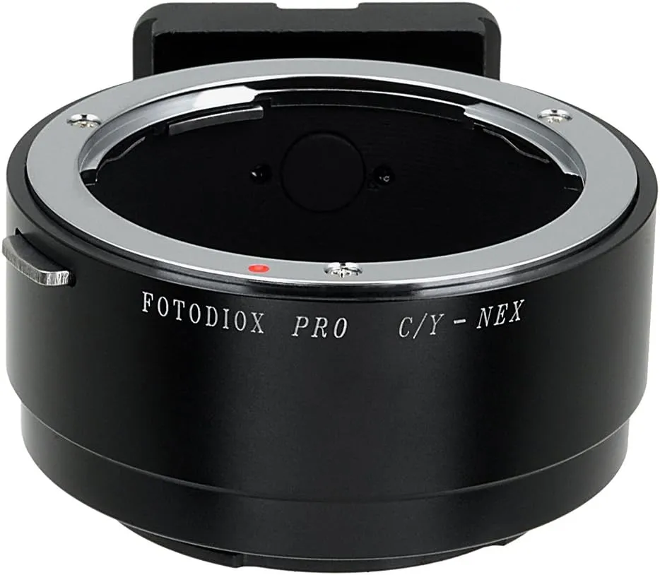 Fotodiox Pro Lens Mount Adapter, Contax/Yashica (CY, C/Y) Lenses to Sony E-Mount Mirrorless Camera Adapter - for Sony Alpha E-Mount Camera Bodies (APS-C & Full Frame Such as NEX-5, NEX-7, a7, a7II)